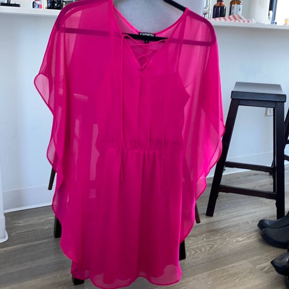 Stylish Hot Pink Chiffon Layered Evening Dress Formal Party Prom Dress  cc1671